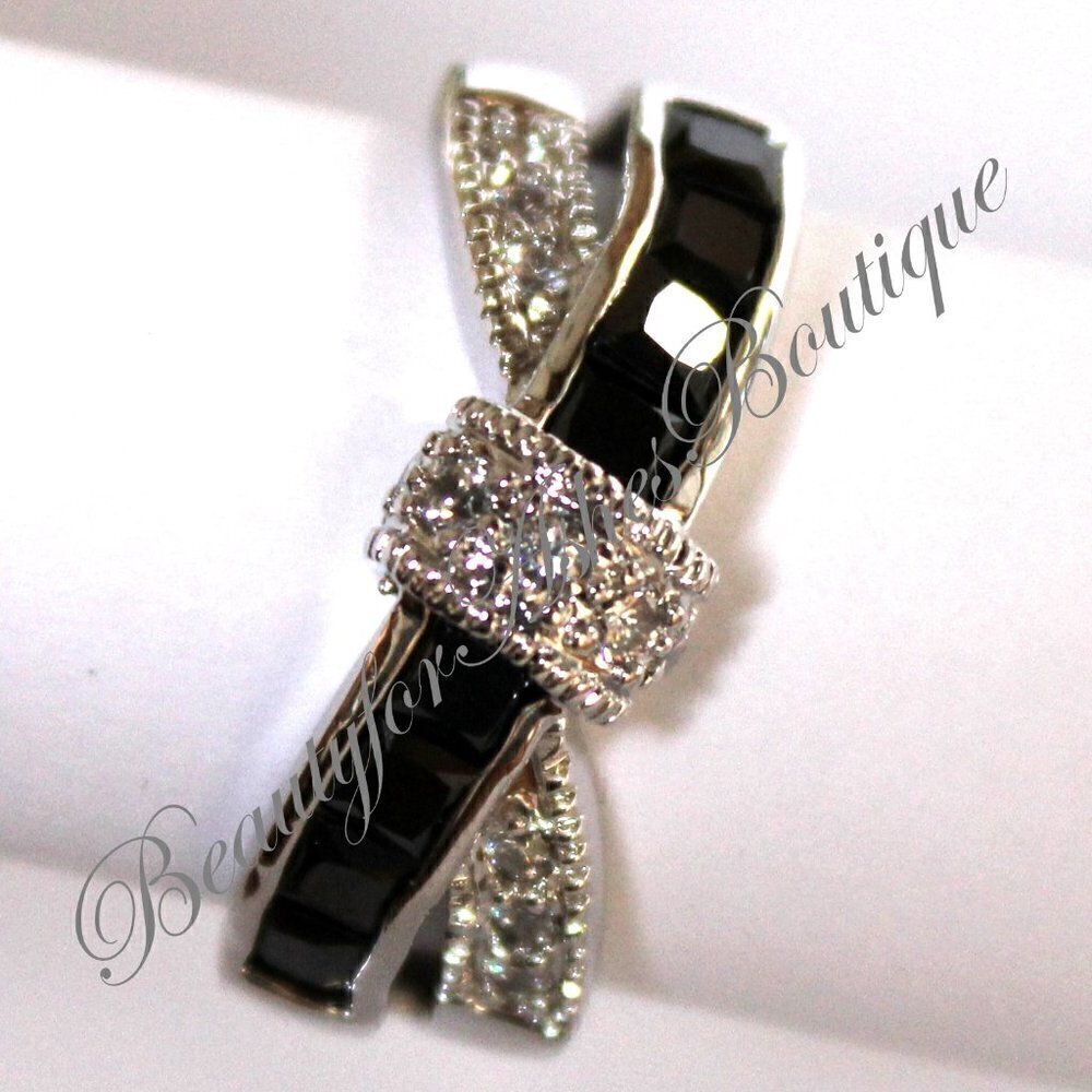 Bow Tie Twist Cz Ring - Size 6